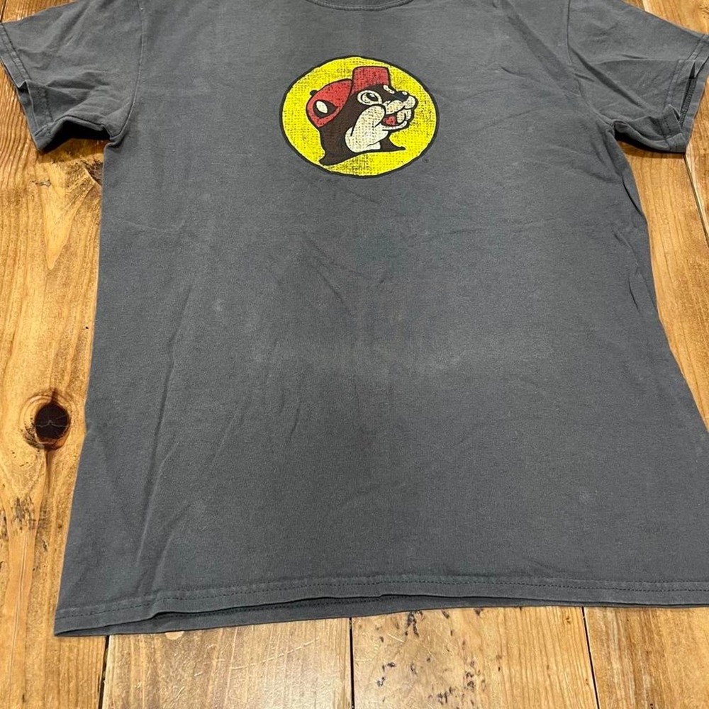 Buc-ees Gray Texas Flag Graphic T-Shirt Womens Small Short Sleeve Cotton Tee